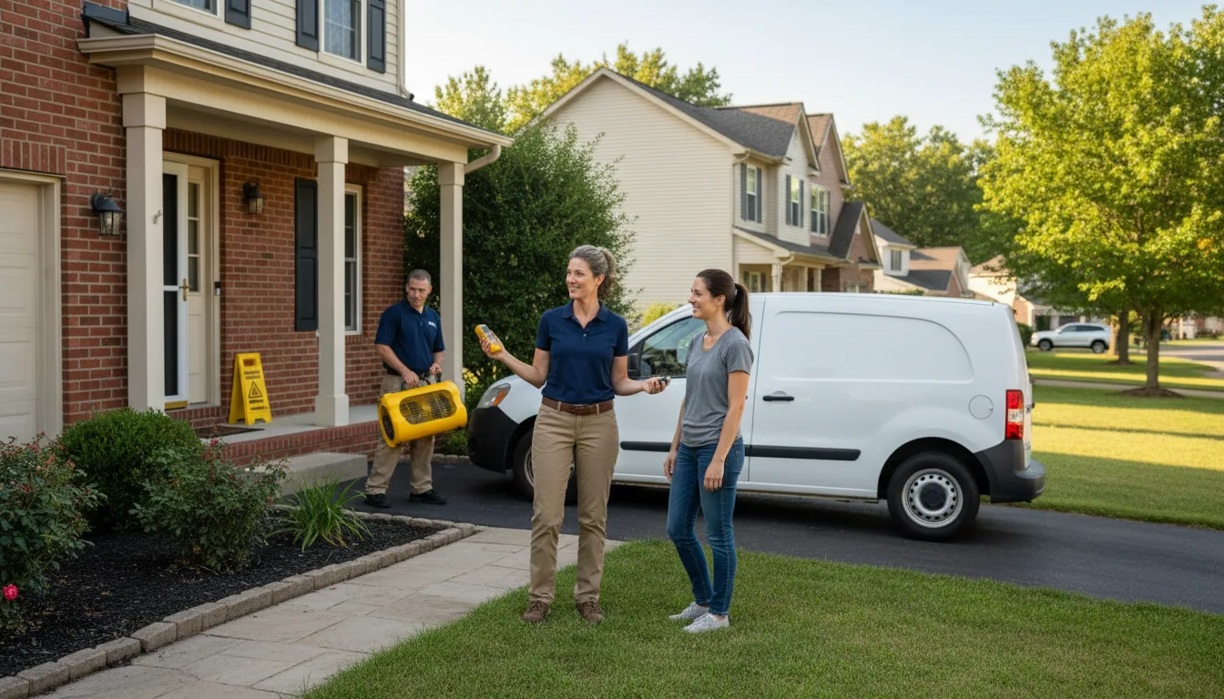 Residential water damage restoration in Ripley, MS